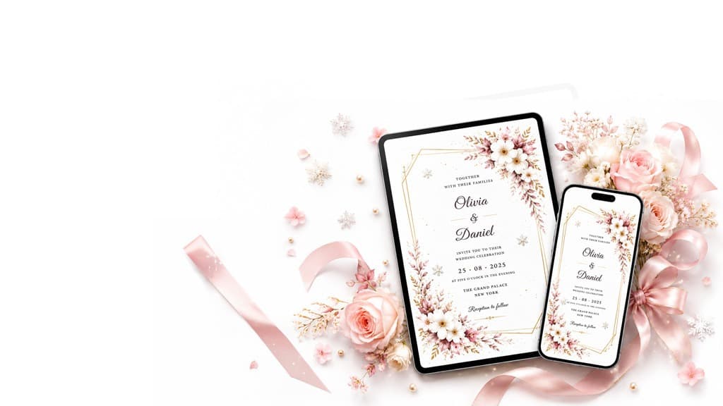Luxury Wedding Invitation Showcase Background