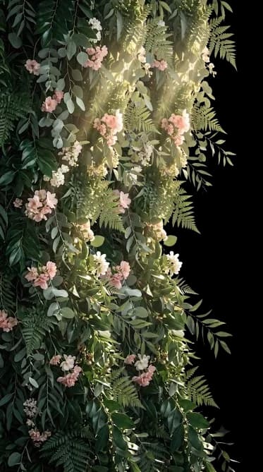Foliage curtain left